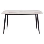 ΤΡΑΠΕΖΙ RAVEN HM18149.04 ΚΕΡΑΜΙΚΟ TOP ΜΕ ΟΨΗ ΛΕΥΚΟ/ΚΑΦΕ ΜΑΡΜΑΡΟ 140x80x74Υεκ. - Image 3