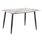 ΤΡΑΠΕΖΙ RAVEN HM18149.04 ΚΕΡΑΜΙΚΟ TOP ΜΕ ΟΨΗ ΛΕΥΚΟ/ΚΑΦΕ ΜΑΡΜΑΡΟ 140x80x74Υεκ. - Image 4