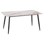 ΤΡΑΠΕΖΙ RAVEN HM18150.04 ΚΕΡΑΜΙΚΟ TOP ΜΕ ΟΨΗ ΛΕΥΚΟ/ΚΑΦΕ ΜΑΡΜΑΡΟ 160x80x74Υεκ.