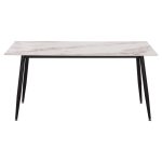ΤΡΑΠΕΖΙ RAVEN HM18150.04 ΚΕΡΑΜΙΚΟ TOP ΜΕ ΟΨΗ ΛΕΥΚΟ/ΚΑΦΕ ΜΑΡΜΑΡΟ 160x80x74Υεκ. - Image 3