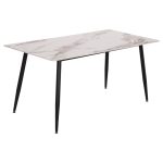 ΤΡΑΠΕΖΙ RAVEN HM18150.04 ΚΕΡΑΜΙΚΟ TOP ΜΕ ΟΨΗ ΛΕΥΚΟ/ΚΑΦΕ ΜΑΡΜΑΡΟ 160x80x74Υεκ. - Image 4