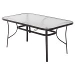 ΤΡΑΠΕΖΙ BRUNO 150X90Χ72Υεκ. ΜΕΤΑΛΛΙΚΟ ΜΑΥΡΟ ΜΕ ΓΥΑΛΙΝΗ ΕΠΙΦΑΝΕΙΑ HM5145.03 - Image 4