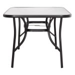 ΤΡΑΠΕΖΙ BRUNO 150X90Χ72Υεκ. ΜΕΤΑΛΛΙΚΟ ΜΑΥΡΟ ΜΕ ΓΥΑΛΙΝΗ ΕΠΙΦΑΝΕΙΑ HM5145.03 - Image 5