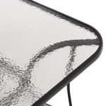 ΤΡΑΠΕΖΙ BRUNO 150X90Χ72Υεκ. ΜΕΤΑΛΛΙΚΟ ΜΑΥΡΟ ΜΕ ΓΥΑΛΙΝΗ ΕΠΙΦΑΝΕΙΑ HM5145.03 - Image 6