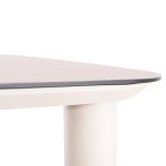 ΤΡΑΠΕΖΙ DOSUN HM6202.02 ΚΡΕΜ ΑΛΟΥΜΙΝΙΟ-3D PRINT ΓΥΑΛΙ ΚΕΡΑΜΙΚΟ LOOK 220x100x75Υεκ - Image 6