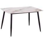 ΤΡΑΠΕΖΙ RAVEN HM9854.04 ΚΕΡΑΜΙΚΟ TOP ΜΕ ΟΨΗ ΜΑΡΜΑΡΟΥ τ.CALACATTA 120x70x73Υεκ.