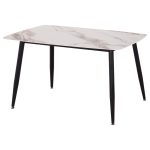 ΤΡΑΠΕΖΙ RAVEN HM9854.04 ΚΕΡΑΜΙΚΟ TOP ΜΕ ΟΨΗ ΜΑΡΜΑΡΟΥ τ.CALACATTA 120x70x73Υεκ. - Image 4