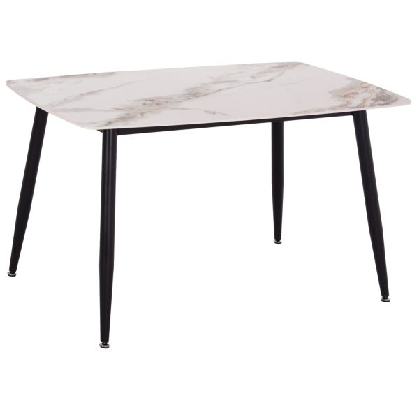ΤΡΑΠΕΖΙ RAVEN HM9854.04 ΚΕΡΑΜΙΚΟ TOP ΜΕ ΟΨΗ ΜΑΡΜΑΡΟΥ τ.CALACATTA 120x70x73Υεκ.
