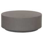 ΤΡΑΠΕΖΙ ΜΕΣΗΣ FIBER CEMENT ΣΤΡΟΓΓΥΛΟ KYOKO HM6579.01 ΓΚΡΙ Φ90x30Υεκ.
