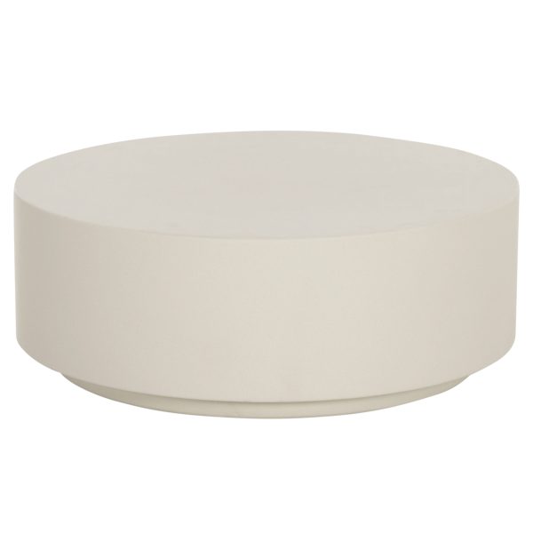 ΤΡΑΠΕΖΙ ΜΕΣΗΣ FIBER CEMENT ΣΤΡΟΓΓΥΛΟ KYOKO HM6579.02 ΜΠΕΖ Φ90x34Υεκ.