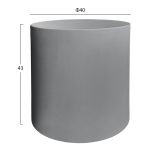 ΤΡΑΠΕΖΙ ΒΟΗΘΗΤΙΚΟ FIBER CEMENT ΣΤΡΟΓΓΥΛΟ KYOKO HM6592.01 ΓΚΡΙ Φ40x43Υεκ. - Image 2