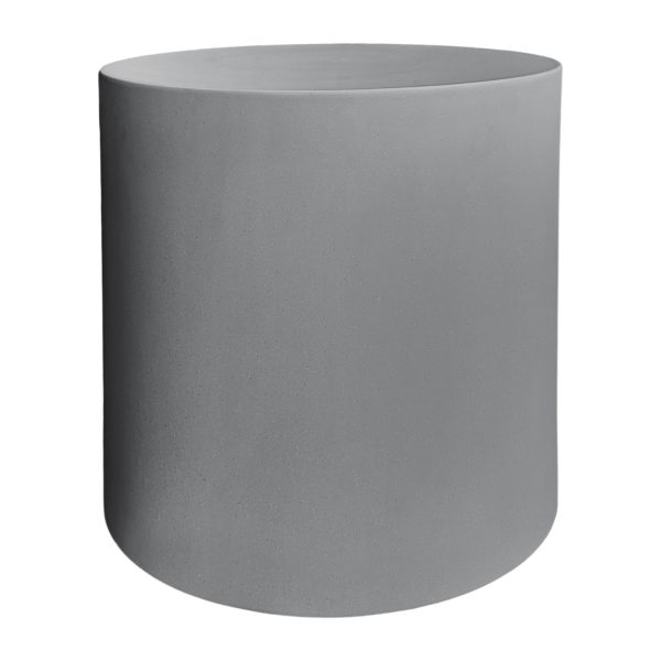 ΤΡΑΠΕΖΙ ΒΟΗΘΗΤΙΚΟ FIBER CEMENT ΣΤΡΟΓΓΥΛΟ KYOKO HM6592.01 ΓΚΡΙ Φ40x43Υεκ.