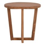 ΤΡΑΠΕΖΙ ΜΕΣΗΣ ΣΤΡΟΓΓΥΛΟ KOLIN HM6650 ΞΥΛΟ TEAK ΦΥΣΙΚΟ Φ65x65Υεκ. - Image 3