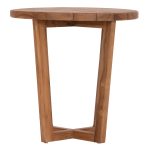 ΤΡΑΠΕΖΙ ΜΕΣΗΣ ΣΤΡΟΓΓΥΛΟ KOLIN HM6650 ΞΥΛΟ TEAK ΦΥΣΙΚΟ Φ65x65Υεκ. - Image 4