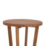 ΤΡΑΠΕΖΙ ΜΕΣΗΣ ΣΤΡΟΓΓΥΛΟ KOLIN HM6650 ΞΥΛΟ TEAK ΦΥΣΙΚΟ Φ65x65Υεκ. - Image 5