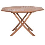 ΤΡΑΠΕΖΙ ΠΟΛΥΓΩΝΟ ΠΤΥΣΣΟΜΕΝΟ KARLIN HM6618 ΞΥΛΟ TEAK ΣΕ ΦΥΣΙΚΟ ΧΡΩΜΑ 120x120x75Yεκ. - Image 5