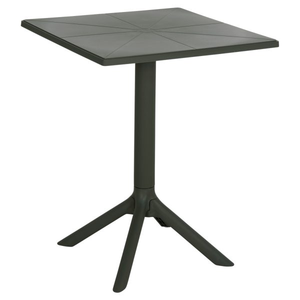 ΤΡΑΠΕΖΙ ΠΟΛΥΠΡΟΠΥΛΕΝΙΟΥ ΤΕΤΡΑΓΩΝΟ TERRIN HM6125.15 DARK OLIVE 60x60x75Υεκ.