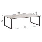 ΤΡΑΠΕΖΙ ΣΑΛΟΝΙΟΥ 2ΤΜΧ TERREN HM18365.01 ΜΕΤΑΛΛΟ--SINTERED STONE PANDORA 120x70x45Υεκ - Image 3