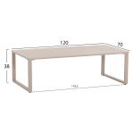 ΤΡΑΠΕΖΙ ΣΑΛΟΝΙΟΥ 2ΤΜΧ TERREN HM18365.02 ΜΠΕΖ ΠΟΔΙΑ--SINTERED STONE ΣΕ ΤΡΑΒΕΡΤΙΝΑ 120x70x45Υεκ - Image 3