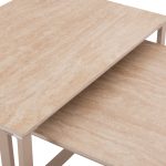 ΤΡΑΠΕΖΙ ΣΑΛΟΝΙΟΥ 2ΤΜΧ TERREN HM18365.02 ΜΠΕΖ ΠΟΔΙΑ--SINTERED STONE ΣΕ ΤΡΑΒΕΡΤΙΝΑ 120x70x45Υεκ - Image 5
