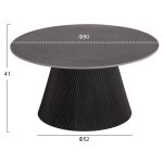 ΤΡΑΠΕΖΙ ΣΑΛΟΝΙΟΥ DUNCAN HM18022.01 ΚΕΡΑΜΙΚΟ TOP-MDF ΒΑΣΗ-ΜΑΥΡΟ Φ80x41Υεκ. - Image 2