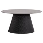 ΤΡΑΠΕΖΙ ΣΑΛΟΝΙΟΥ DUNCAN HM18022.01 ΚΕΡΑΜΙΚΟ TOP-MDF ΒΑΣΗ-ΜΑΥΡΟ Φ80x41Υεκ. - Image 3