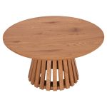 ΤΡΑΠΕΖΙ ΣΑΛΟΝΙΟΥ TALBERT HM18024 MDF ΣΕ ΑΝΟΙΧΤΟ ΦΥΣΙΚΟ ΞΥΛΟΥ Φ80x40,5Υεκ. - Image 4