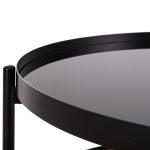 ΤΡΑΠΕΖΙ ΣΑΛΟΝΙΟΥ SEITZ HM18030 ΓΥΑΛΙ TOP-ΜΕΤΑΛΛΟ-RATTAN ΣΕ ΦΥΣΙΚΟ Φ80x45Υεκ. - Image 5