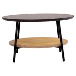 ΤΡΑΠΕΖΙ ΣΑΛΟΝΙΟΥ SEWELL HM18033 MDF ΣΕ ZEBRANO-ΜΕΤΑΛΛΙΚΑ ΠΟΔΙΑ-WICKER Φ80x46,5Υεκ. - Image 3