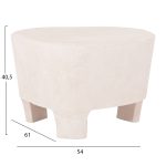 ΤΡΑΠΕΖΙ ΣΑΛΟΝΙΟΥ ΣΕΙΡΑ SANTORINI HM18053 MDF ΣΕ ΥΠΟΛΕΥΚΟ ΧΡΩΜΑ 54x61x40,5Υεκ. - Image 2