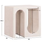 ΤΡΑΠΕΖΙ ΣΑΛΟΝΙΟΥ ΣΕΙΡΑ SANTORINI HM18070 MDF ΣΕ ΥΠΟΛΕΥΚΟ ΧΡΩΜΑ 48x38x48,5Υεκ. - Image 2