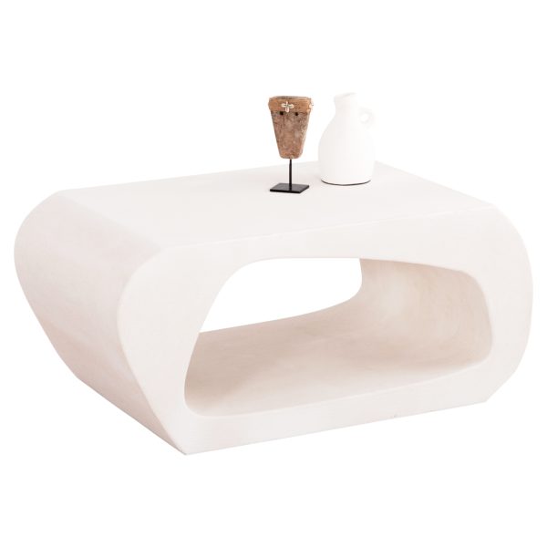 ΤΡΑΠΕΖΙ ΣΑΛΟΝΙΟΥ ΣΕΙΡΑ SANTORINI HM18071 MDF ΣΕ ΥΠΟΛΕΥΚΟ ΧΡΩΜΑ 100x60x45Υεκ.