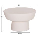 ΤΡΑΠΕΖΙ ΣΑΛΟΝΙΟΥ PIRSON HM18155.02 FIBER CEMENT ΣΕ ΛΕΥΚΟ--Φ60x36Υεκ. - Image 2