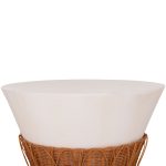 ΤΡΑΠΕΖΙ ΣΑΛΟΝΙΟΥ PERRAL HM18164.02L FIBER CEMENT ΛΕΥΚΟ-ΦΥΣΙΚΟ RATTAN--Φ55x45Υεκ - Image 5