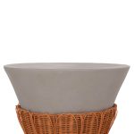 ΤΡΑΠΕΖΙ ΣΑΛΟΝΙΟΥ PERRAL HM18164.03L FIBER CEMENT ΓΚΡΙ-ΦΥΣΙΚΟ RATTAN--Φ55x45Υεκ - Image 4