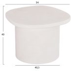 ΤΡΑΠΕΖΙ ΣΑΛΟΝΙΟΥ ΟΒΑΛ ΣΕΙΡΑ SANTORINI HM18054 MDF ΣΕ ΥΠΟΛΕΥΚΟ ΧΡΩΜΑ 54x54,5x40Υεκ - Image 2