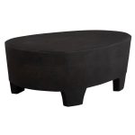 ΤΡΑΠΕΖΙ ΣΑΛΟΝΙΟΥ ΟΒΑΛ ΣΕΙΡΑ SANTORINI HM18066 MDF ΣΕ ΜΑΥΡΟ ΧΡΩΜΑ 100x60x33Υεκ. - Image 4