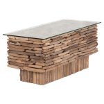 ΤΡΑΠΕΖΙ ΣΑΛΟΝΙΟΥ ΟΡΘΟΓΩΝΙΟ SPARROW HM18366 DRIFTWOOD--ΓΥΑΛΙ 105x45x47Υεκ. - Image 4