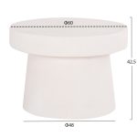 ΤΡΑΠΕΖΙ ΣΑΛΟΝΙΟΥ ΣΤΡΟΓΓΥΛΟ ΣΕΙΡΑ SANTORINI HM18051 MDF ΣΕ ΥΠΟΛΕΥΚΟ ΧΡΩΜΑ Φ60x42,5Υεκ. - Image 2