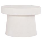 ΤΡΑΠΕΖΙ ΣΑΛΟΝΙΟΥ ΣΤΡΟΓΓΥΛΟ ΣΕΙΡΑ SANTORINI HM18051 MDF ΣΕ ΥΠΟΛΕΥΚΟ ΧΡΩΜΑ Φ60x42,5Υεκ. - Image 3