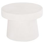 ΤΡΑΠΕΖΙ ΣΑΛΟΝΙΟΥ ΣΤΡΟΓΓΥΛΟ ΣΕΙΡΑ SANTORINI HM18051 MDF ΣΕ ΥΠΟΛΕΥΚΟ ΧΡΩΜΑ Φ60x42,5Υεκ. - Image 4