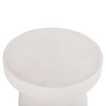 ΤΡΑΠΕΖΙ ΣΑΛΟΝΙΟΥ ΣΤΡΟΓΓΥΛΟ ΣΕΙΡΑ SANTORINI HM18051 MDF ΣΕ ΥΠΟΛΕΥΚΟ ΧΡΩΜΑ Φ60x42,5Υεκ. - Image 5