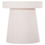 ΤΡΑΠΕΖΙ ΣΑΛΟΝΙΟΥ ΣΤΡΟΓΓΥΛΟ ΣΕΙΡΑ SANTORINI HM18052 MDF ΣΕ ΥΠΟΛΕΥΚΟ ΧΡΩΜΑ Φ48x49Υεκ. - Image 3