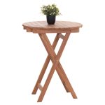 ΤΡΑΠΕΖΙ ΣΚΗΝΟΘΕΤΗ ΣΤΡΟΓΓΥΛΟ HEIDEL HM18120 ΞΥΛΟ TEAK--ΦΥΣΙΚΟ Φ60x75Υεκ.