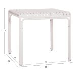 ΤΡΑΠΕΖΙ ΤΕΤΡΑΓΩΝΟ ΑΛΟΥΜΙΝΙΟΥ RACHEL HM6338.02 ΛΕΥΚΟ 80x80x75Υεκ. - Image 2