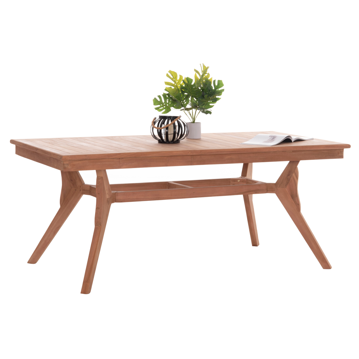trapezi-trapezarias-fb918116-xylo-teak-f ΤΡΑΠΕΖΙ ΤΡΑΠΕΖΑΡΙΑΣ WONDER HM18116 ΞΥΛΟ TEAK--ΦΥΣΙΚΟ 180x91x75Υεκ. - Image 1