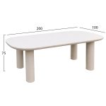 ΤΡΑΠΕΖΙ ΤΡΑΠΕΖΑΡΙΑΣ FIBER CEMENT KIORA HM6597.02 ΜΠΕΖ 200x100x75Υεκ - Image 2