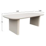 ΤΡΑΠΕΖΙ ΤΡΑΠΕΖΑΡΙΑΣ FIBER CEMENT AZAMI HM6600.02 ΜΠΕΖ 240x100x75Υεκ. - Image 2