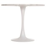 ΤΡΑΠΕΖΙ ΤΡΑΠΕΖΑΡΙΑΣ ROLLO HM9421.11 ΣΤΡΟΓΓΥΛΟ WHITE MARBLE Φ90x74Υεκ. - Image 3