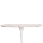 ΤΡΑΠΕΖΙ ΤΡΑΠΕΖΑΡΙΑΣ ROLLO HM9421.11 ΣΤΡΟΓΓΥΛΟ WHITE MARBLE Φ90x74Υεκ. - Image 4
